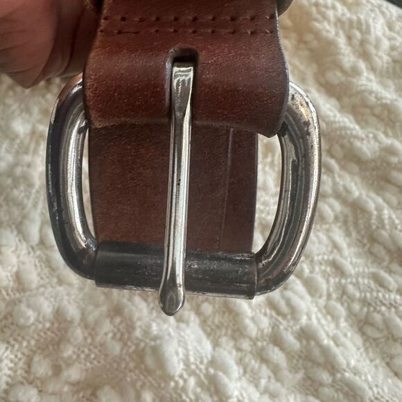 Timberland Brown Leather Men’s Belt 38 - Picture 2 of 7